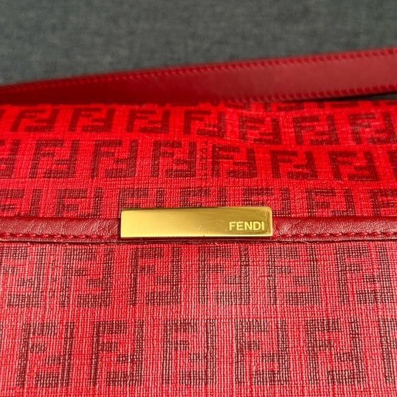 RFID Blocking FENDI Zucchino Crossbody Bag - Picture 9 of 16